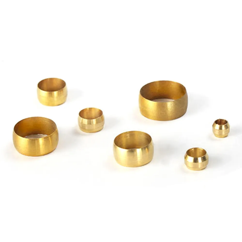 Compression Fitting Brass - 10Pcs Brass Double taper ferrule 4