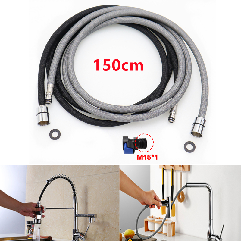 Flexible Hose Braided - 150/180/300cm Kitchen Faucet Hose Replacement Pull