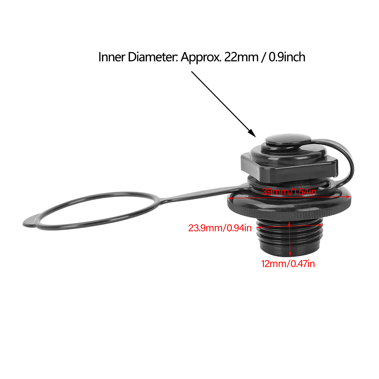 23.9mm Black Plastic Inflatabl – Float Ball Valve recenzja i cena