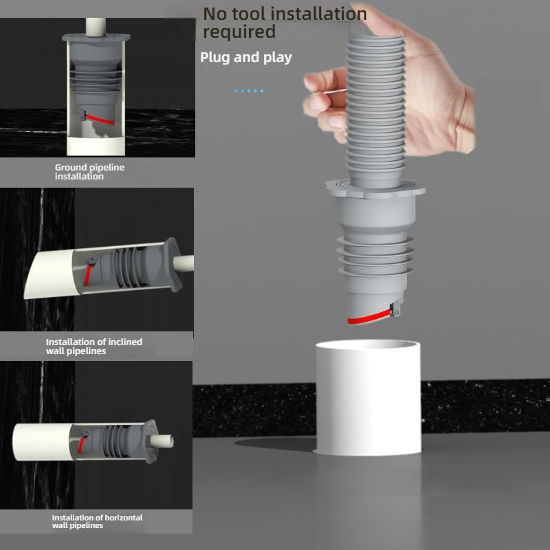 Silicone Bathroom Sewer Seal R – Drain Pipe Clip recenzja i cena