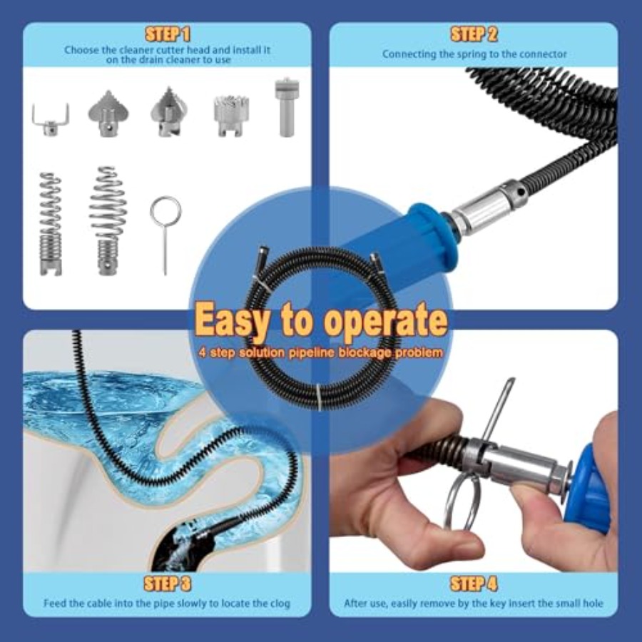 Drain Snake, Drain Auger with  – Drain Snake Flexible recenzja i cena